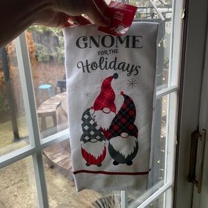 Gnome for the Holidays kitchen towel